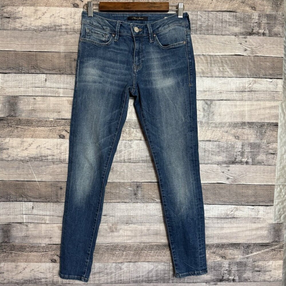 Mavi ALEXA Ankle Mid-Rise Skinny Jeans Blue Wash Denim Size 27